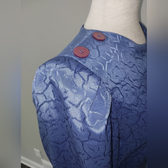 Vintage 80s Billy Jack Apparel Blue Dress Size 11/12 - Picture 4 of 16